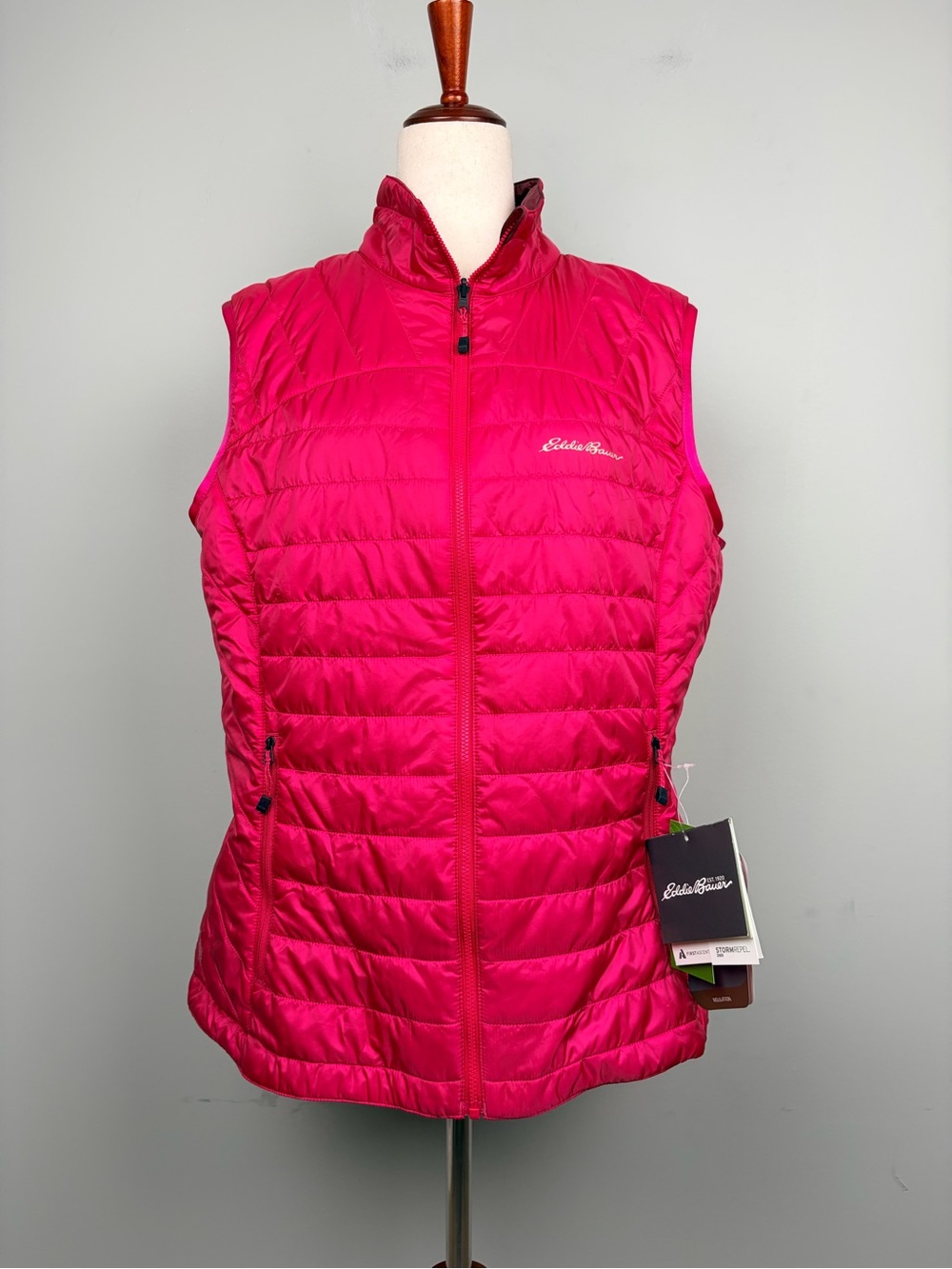 NWT Eddie Bauer First Ascent Ignitelite Reversible PrimaLoft Vest XL Pink
